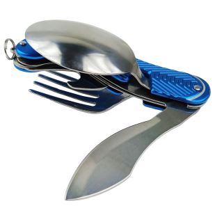 Набор походный складных столовых приборов 4 в 1  №11, цвет в ассортименте купить за 480 ₽ в магазине «Аматис»
