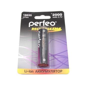 Аккумулятор Perfeo Li-Ion 18650 2000mAh  купить за 350 ₽ в магазине «Аматис»