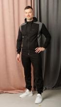 Костюм мужской спортивный Relay М-1855, черный/серый