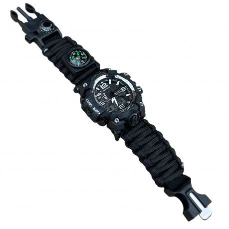 Часы EMAK с браслетом из паракорд арт.149281, черные купить за 1240 ₽ в магазине «Аматис»