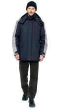Куртка мужская зимняя ЧЕЛЛЕНДЖЕР, синяя с серым