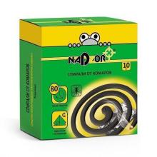 Спирали от комаров NADZOR молодымные без запаха черные