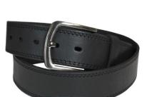 Ремень Leabelt, 45 мм, черный, двойная строчка