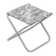 Стул складной туристический NISUS T-N-FC-280-16-DG без спинки, КМФ