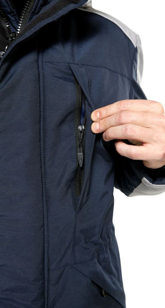 Куртка мужская зимняя ЧЕЛЛЕНДЖЕР, синяя с серым купить за 8140 ₽ в магазине «Аматис»