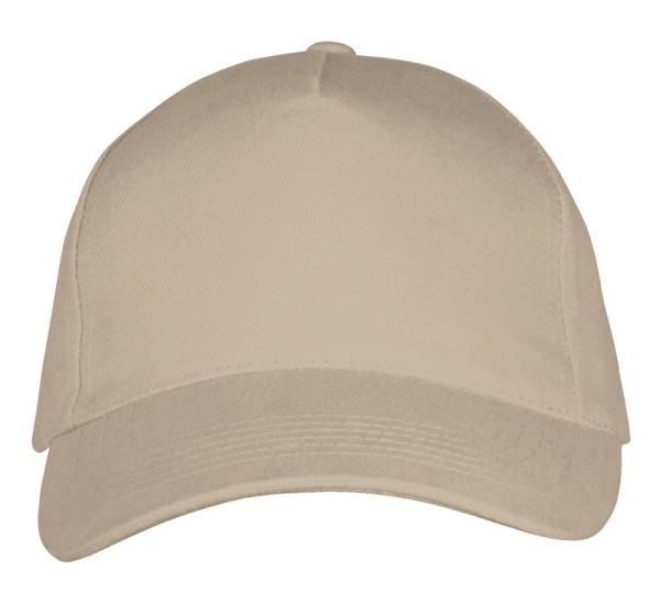 Бейсболка Long Beach, бежевая/ серая с оранжевым купить за 390 ₽ в магазине «Аматис»