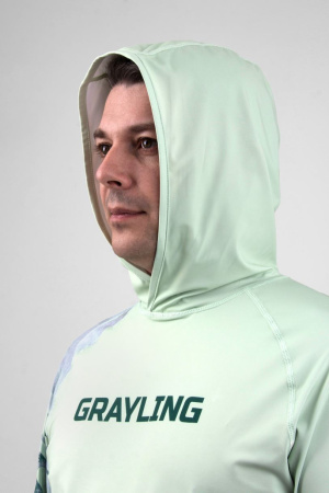 Лонгслив с капюшоном GRAYLING МАРЛИН GLMH-01LG, св.зеленый купить за 6470 ₽ в магазине «Аматис»