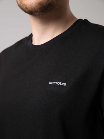 Футболка мужская STROBBS E2535-3, черный купить за 1100 ₽ в магазине «Аматис»