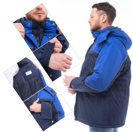 Куртка мужская зимняя ВЕГА т.синий/василек купить за 4940 ₽ в магазине «Аматис»