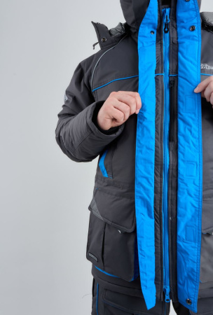 Костюм мужской зимний КАМЧАТКА МАГМА GRAYLING  -45ºС т.графит-синий купить за 32000 ₽ в магазине «Аматис»