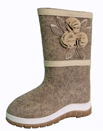 Валенки Кукморские с войлочной отделкой на формованной подошве