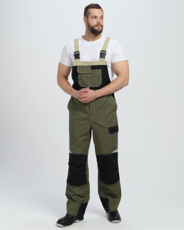 Костюм мужской летний ВЕКТРОН-2 (Формула-2) хаки/черный/бежевый (куртка+ полукомбинезон) купить за 7500 ₽ в магазине «Аматис»