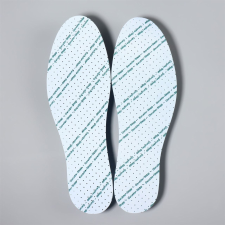 Стельки для обуви, универсальные, дышащие, с антибак покрытием, 30 см, пара, цвет белый/голубой купить за 160 ₽ в магазине «Аматис»