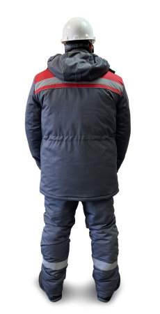 Костюм мужской зимний ОПЗ NEW серый/красный (куртка+полукомбинезон) купить за 7320 ₽ в магазине «Аматис»