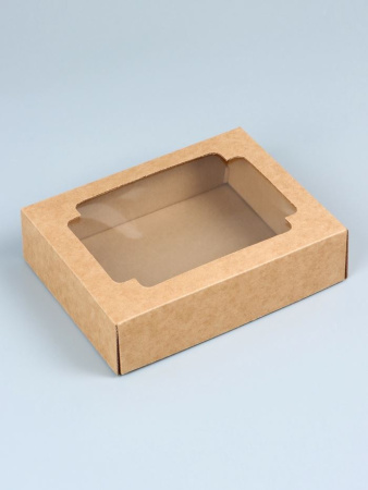 Коробка сборная 18×15×5 см, крафт купить за 100 ₽ в магазине «Аматис»