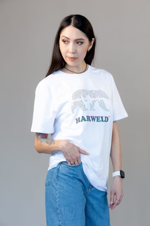 Футболка Harweld, белый/черный купить за 2600 ₽ в магазине «Аматис»