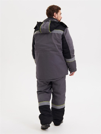 Костюм мужской зимний СИСТЕМА (куртка+полукомбинезон) т.серый/черный/лимон купить за 8570 ₽ в магазине «Аматис»