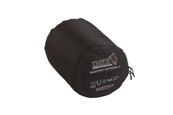 Спальный мешок INDI Maxfort Extreme R-zip от -27 °C (одеяло с подголовником, фланель, 195+35X85 см) купить за 5460 ₽ в магазине «Аматис»
