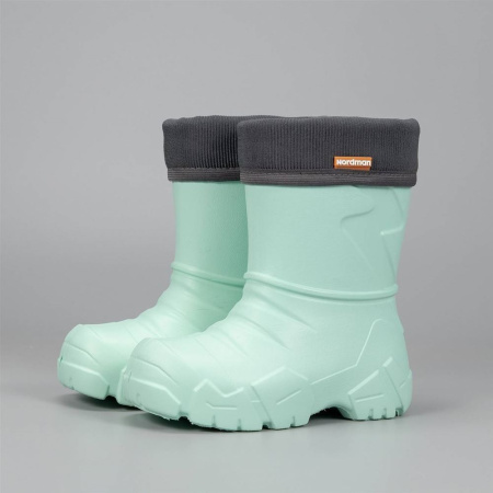 Сапоги детские Nordman Kids из ЭВА, ут, с манж из вельвета, Мятные купить за 1160 ₽ в магазине «Аматис»