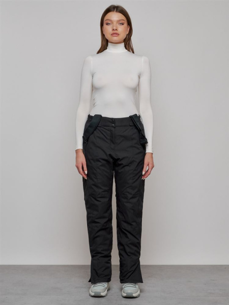 Полукомбинезон горнолыжный женский  арт. 1332 черный купить за 3660 ₽ в магазине «Аматис»