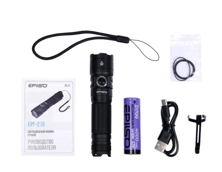 Фонарь EPILSO EPF-215 CREE XHP50.2 20W, 3.7V 4.0Ah, 5В(USB) аккум.21700 купить за 3990 ₽ в магазине «Аматис»