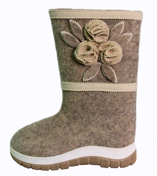 Валенки Кукморские с войлочной отделкой на формованной подошве купить за 3400 ₽ в магазине «Аматис»