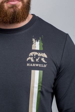 Лонгслив Harweld Russian Fishing, графит купить за 4150 ₽ в магазине «Аматис»