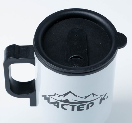 Термокружка "Мастер К" 450 мл 12 х 17 см, автомобильная от прикуривателя, белый купить за 850 ₽ в магазине «Аматис»