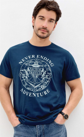 Футболка мужская P611-06-928, т.синий купить за 935 ₽ в магазине «Аматис»